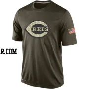 Men's Cincinnati Reds Olive Dri-Fit Salute To Service KO Performance T-Shirt