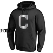 Men's Cleveland Guardians Black Platinum Collection Pullover Hoodie -