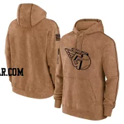 Men's Cleveland Guardians Brown 2023 Salute to Service Club Pullover Hoodie