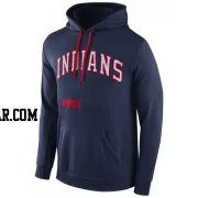 Men's Cleveland Guardians Navy Blue Cooperstown Performance Pullover Hoodie -