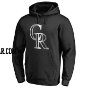 Men's Colorado Rockies Black Platinum Collection Pullover Hoodie -