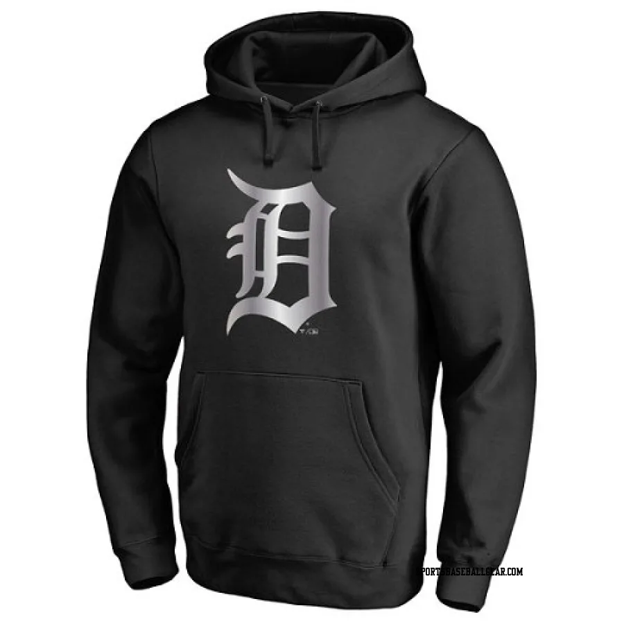 Men's Detroit Tigers Black Platinum Collection Pullover Hoodie -