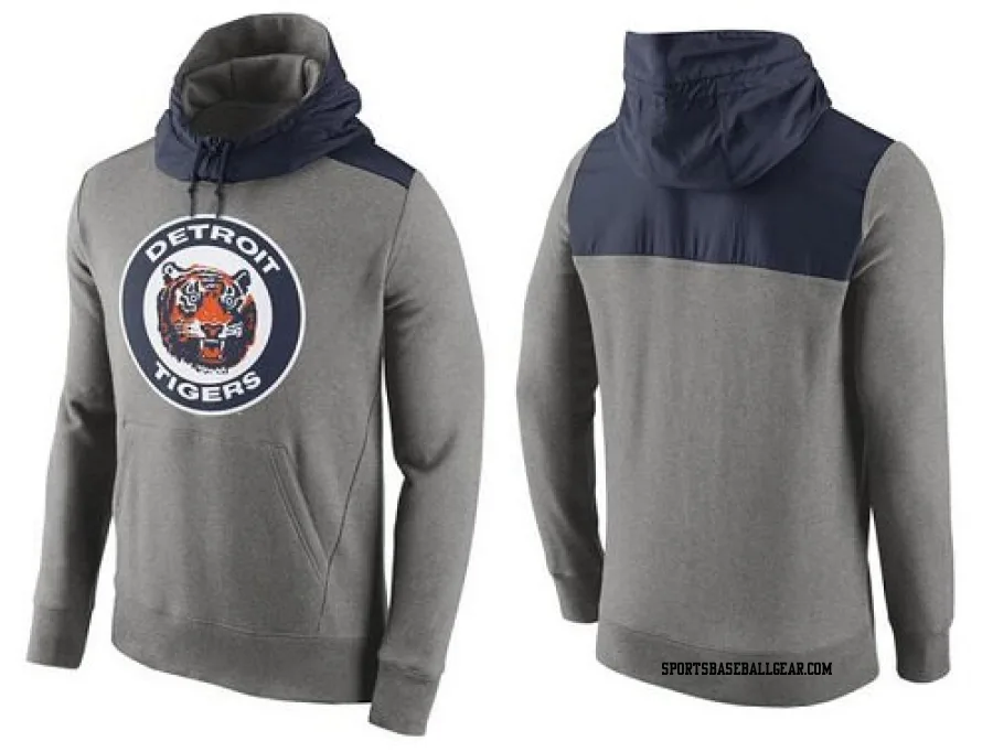 Men's Detroit Tigers Gray Cooperstown Collection Hybrid Pullover Hoodie