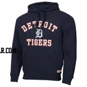 Men's Detroit Tigers Navy Blue Stitches Fastball Fleece Pullover Hoodie -