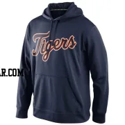 Men's Detroit Tigers Navy KO Wordmark Perfomance Hoodie -