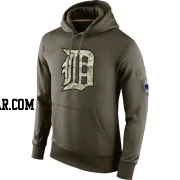 Men's Detroit Tigers Olive Salute to Service KO Performance Hoodie