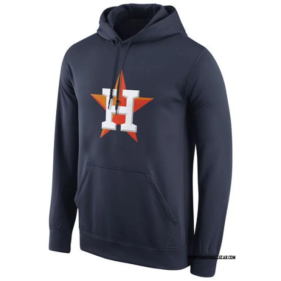 Men's Houston Astros Navy Logo Performance Pullover Hoodie -