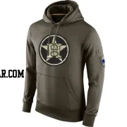 Men's Houston Astros Olive Salute to Service KO Performance Hoodie