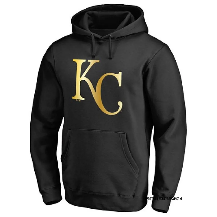 Men's Kansas City Royals Gold Collection Pullover Hoodie - Black