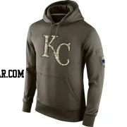 Men's Kansas City Royals Olive Salute to Service KO Performance Hoodie