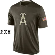 Men's Los Angeles Angels Olive Dri-Fit Salute To Service KO Performance T-Shirt