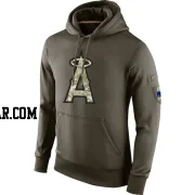 Men's Los Angeles Angels Olive Salute to Service KO Performance Hoodie