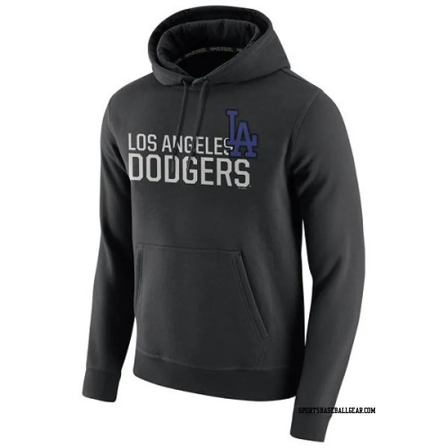 Men's Los Angeles Dodgers Black L.A. Club Fleece Pullover Hoodie -