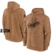 Men's Los Angeles Dodgers Brown 2023 Salute to Service Club Pullover Hoodie