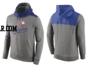 Men's Los Angeles Dodgers Gray Cooperstown Collection Hybrid Pullover Hoodie