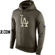 Men's Los Angeles Dodgers Olive Salute to Service KO Performance Hoodie