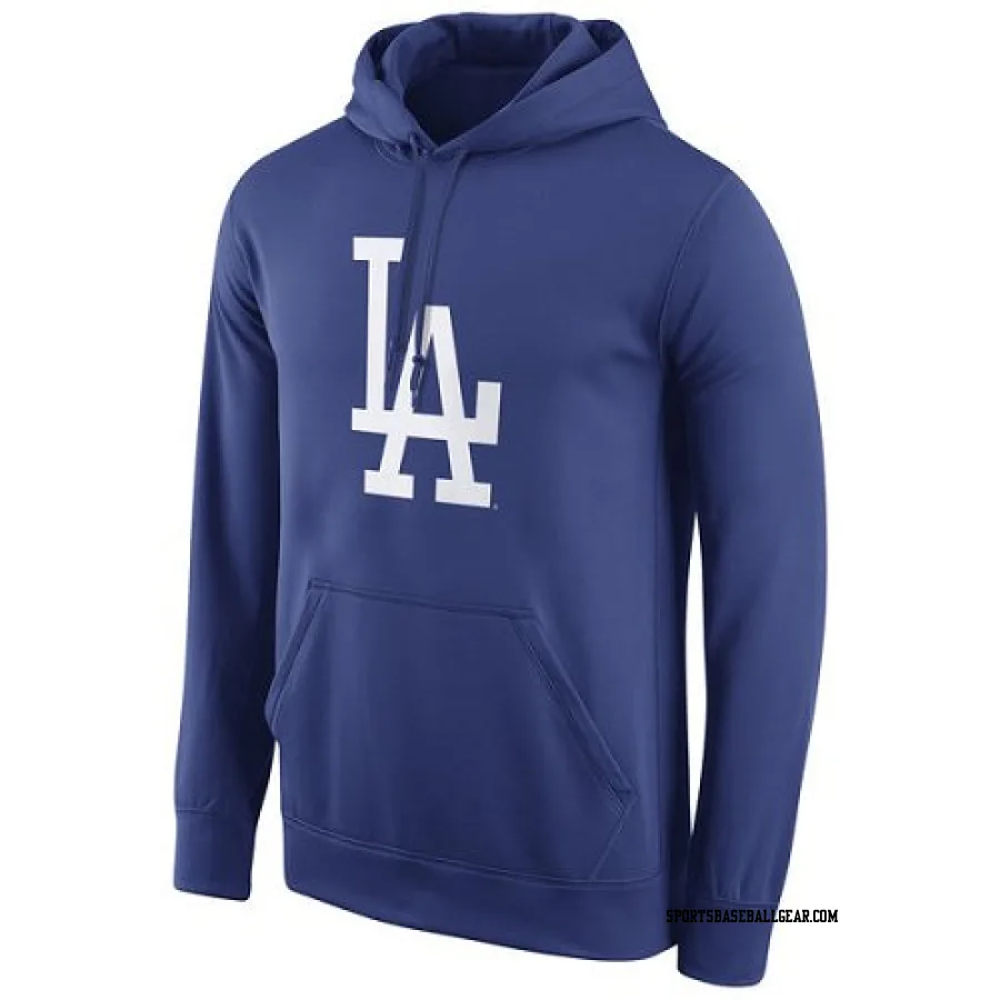 Men's Los Angeles Dodgers Royal L.A. Logo Performance Pullover Hoodie -