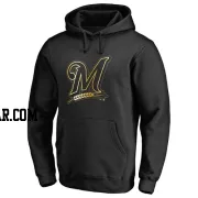 Men's Milwaukee Brewers Gold Collection Pullover Hoodie - Black