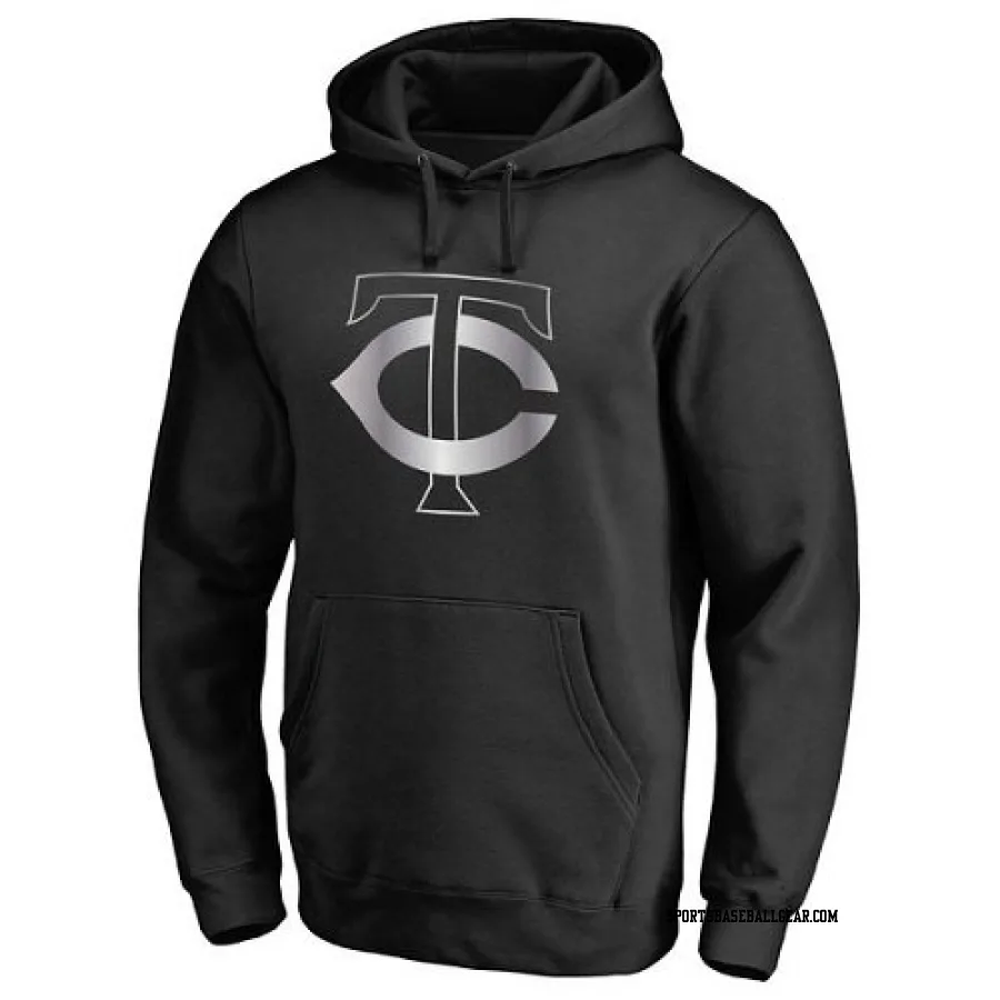 Men's Minnesota Twins Black Platinum Collection Pullover Hoodie -