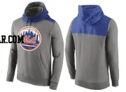 Men's New York Mets Gray Cooperstown Collection Hybrid Pullover Hoodie