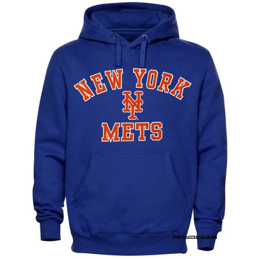 Men's New York Mets Royal Blue Stitches Fastball Fleece Pullover Hoodie -