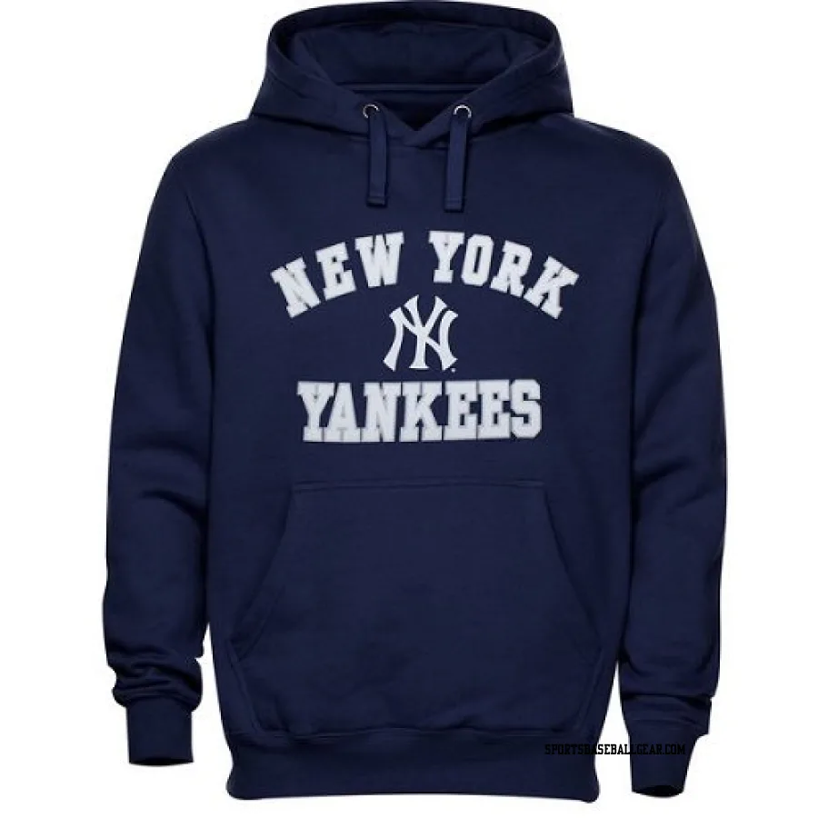 Men's New York Yankees Navy Blue Stitches Fastball Fleece Pullover Hoodie -