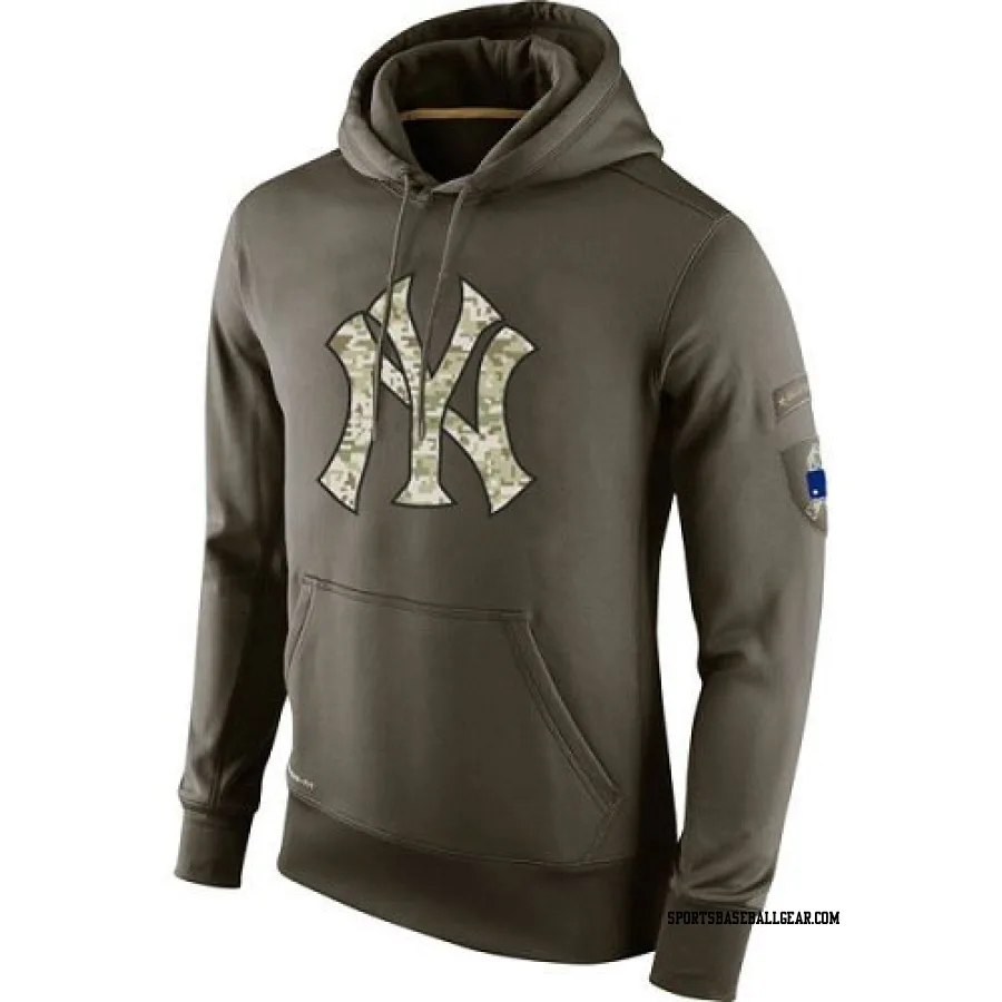 Men's New York Yankees Olive Salute to Service KO Performance Hoodie