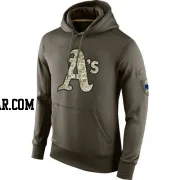 Men's Oakland Athletics Olive Salute to Service KO Performance Hoodie