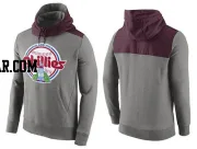 Men's Philadelphia Phillies Gray Cooperstown Collection Hybrid Pullover Hoodie