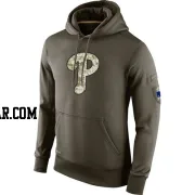 Men's Philadelphia Phillies Olive Salute to Service KO Performance Hoodie