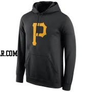 Men's Pittsburgh Pirates Black Logo Performance Pullover Hoodie -