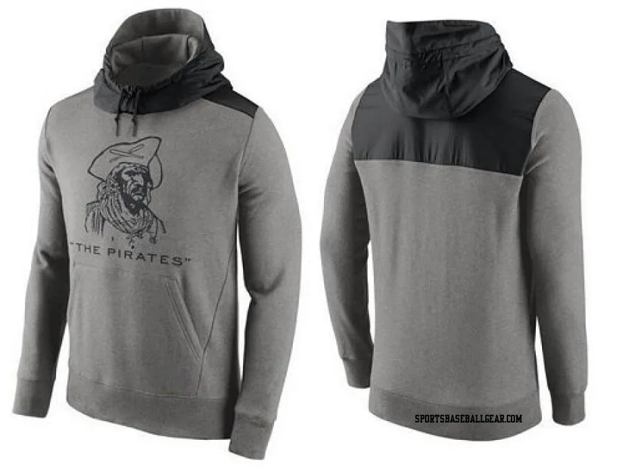 Men's Pittsburgh Pirates Gray Cooperstown Collection Hybrid Pullover Hoodie