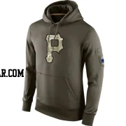 Men's Pittsburgh Pirates Olive Salute to Service KO Performance Hoodie