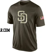 Men's San Diego Padres Olive Dri-Fit Salute To Service KO Performance T-Shirt