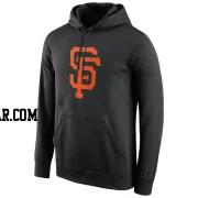 Men's San Francisco Giants Black Logo Performance Pullover Hoodie -