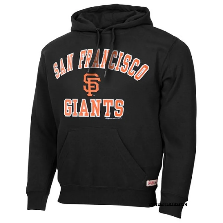 Men's San Francisco Giants Black Stitches Fastball Fleece Pullover Hoodie -