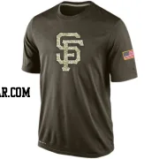 Men's San Francisco Giants Olive Dri-Fit Salute To Service KO Performance T-Shirt