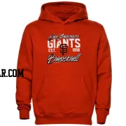 Men's San Francisco Giants Orange Script Baseball Pullover Hoodie -