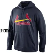 Men's St. Louis Cardinals Navy KO Wordmark Performance Hoodie -