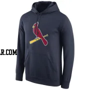 Men's St. Louis Cardinals Navy Logo Performance Pullover Hoodie -