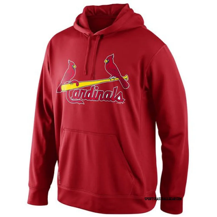 Men's St. Louis Cardinals Red KO Wordmark Perfomance Hoodie -