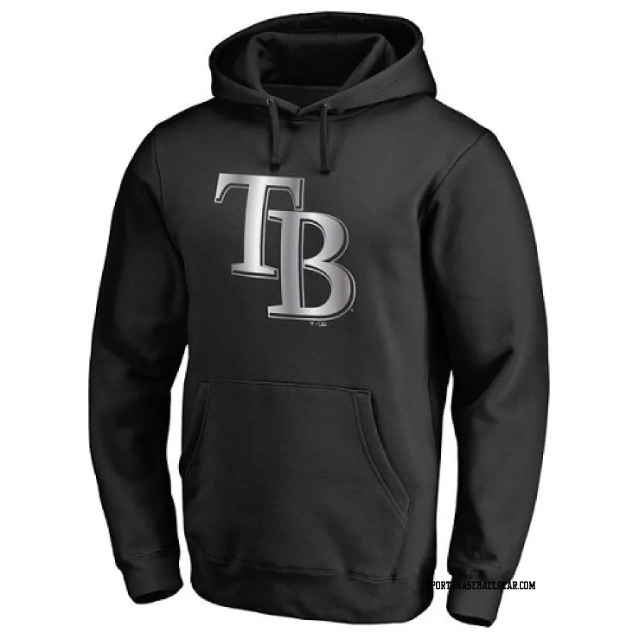 Men's Tampa Bay Rays Black Platinum Collection Pullover Hoodie -