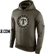 Men's Texas Rangers Olive Salute to Service KO Performance Hoodie