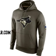 Men's Toronto Blue Jays Olive Salute to Service KO Performance Hoodie