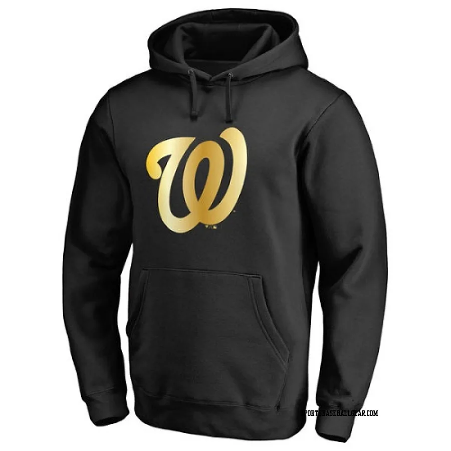 Men's Washington Nationals Gold Collection Pullover Hoodie - Black