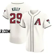 Merrill Kelly Men's Arizona Diamondbacks Cream Elite Home Patch Jersey