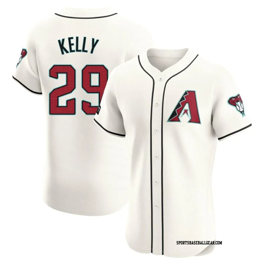 Merrill Kelly Men's Arizona Diamondbacks Cream Elite Home Patch Jersey