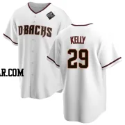 Merrill Kelly Men's Arizona Diamondbacks White Replica Home 2023 World Series Jersey