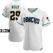 Merrill Kelly Men's Arizona Diamondbacks White/Teal Authentic Alternate Jersey