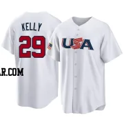 Merrill Kelly Men's USA Baseball White Replica 2023 World Baseball Classic Jersey